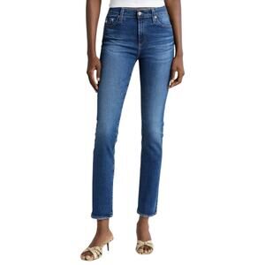 NWT AG Adriano Goldschmied Mari Crop Jeans •27• High-Rise Slim Straight $245